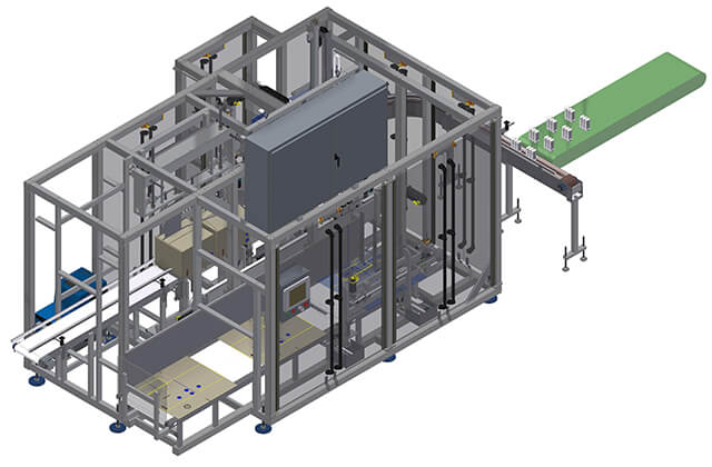 Transpacktor de AFA Systems: plataforma avanzada para el encajado eficiente y flexible de botellas.