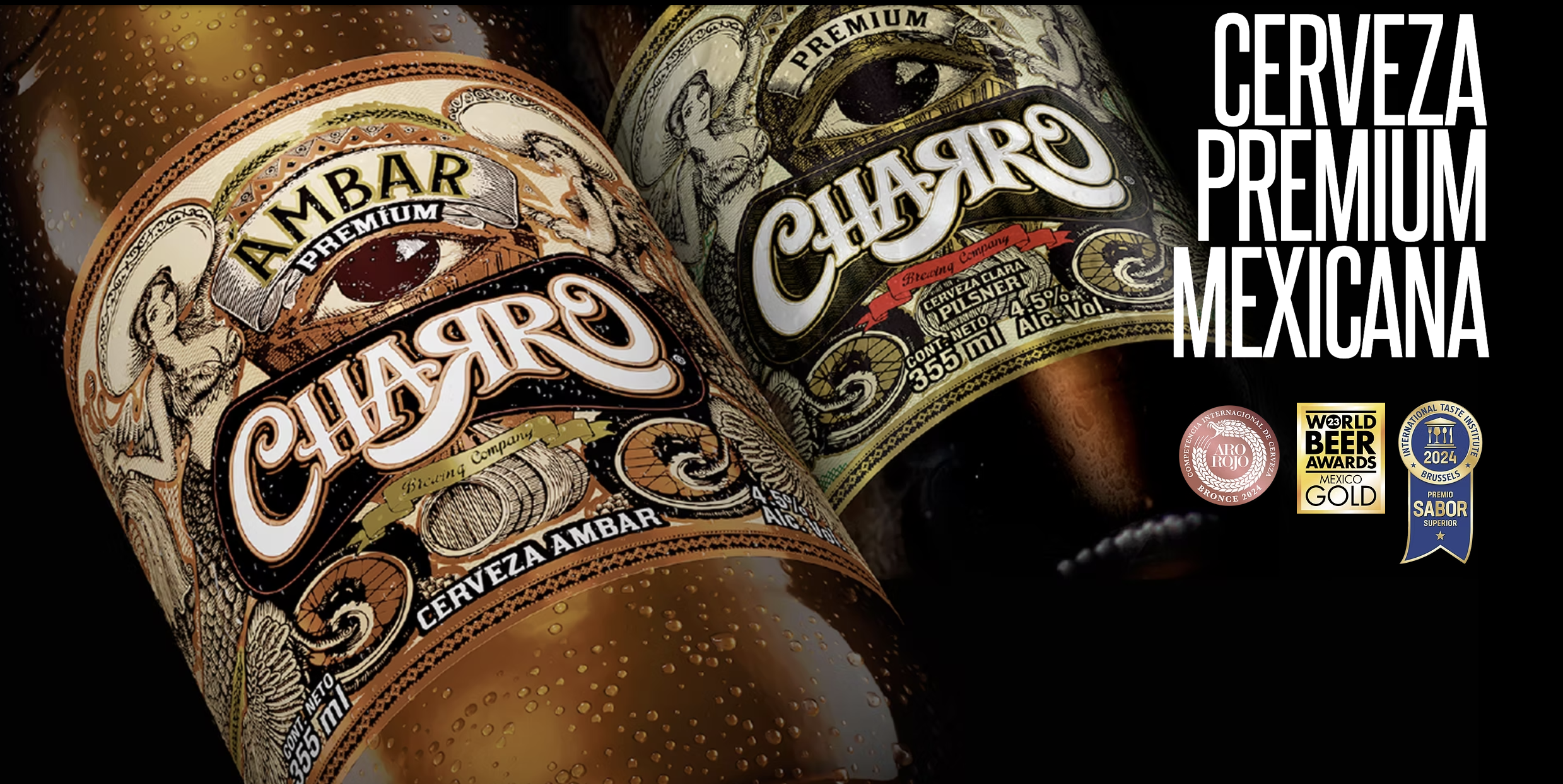 Reconocida con medallas de oro en 2023, 2024 y 2025 como una de las mejores referencias lager del mundo, Cerveza Charro destaca por un sabor robusto y un envase cuidadosamente dise&ntilde;ado.