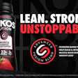 Strawberry Oikos Fusion Muscle drink with protein and digestive health support