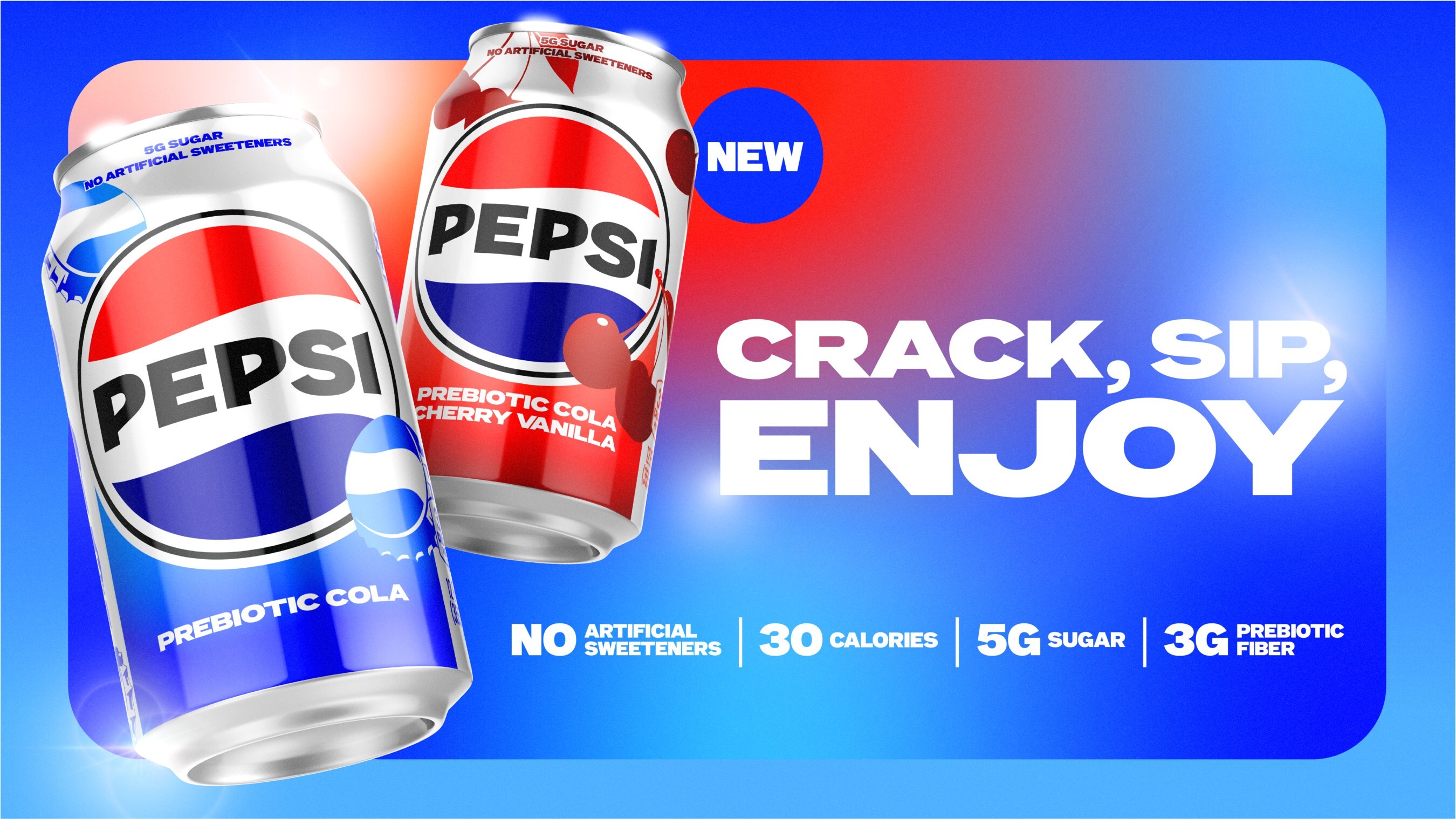 Pepsi presenta su nueva cola con prebi&oacute;ticos, menos az&uacute;car y sabor cl&aacute;sico en dise&ntilde;o renovado.