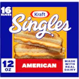Kraft Singles American cheese slices package with melted grilled cheese sandwich
