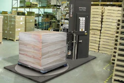 Envolvedora automatizada portátil de película stretch SMLPA-200 de Wulftec.