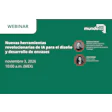 Webinar promotional poster for AI packaging design tools featuring Mundo EXPO PACK logo and speaker profiles