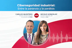 Industrial cybersecurity webinar featuring Carlos Quintero and Nicole González discussing risk management strategies