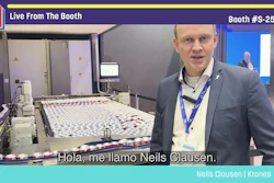 Neils Clausen from Krones speaks live from Pack Expo booth S-2536, demonstrating packaging equipment
