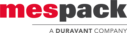 Mespack logo, a Duravant company, featuring red and gray wordmark