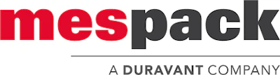Mespack logo, a Duravant company, featuring red and gray wordmark