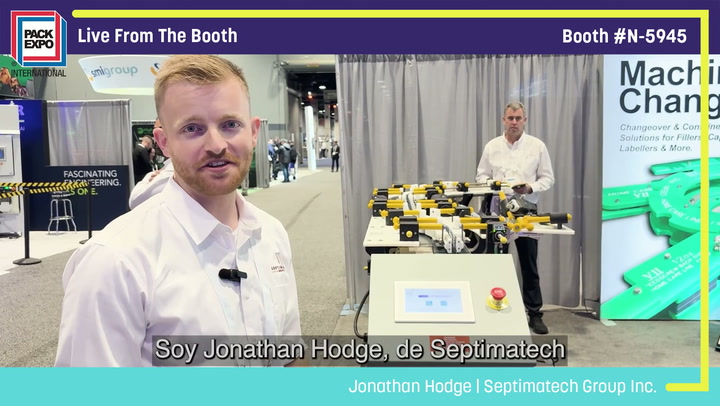 Jonathan Hodge from Septimatech presents live from Pack Expo booth N-5945 at a trade show