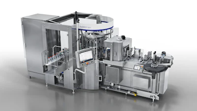 Automated pharmaceutical dispensing and packaging system with integrated robotic arms and multiple processing modules